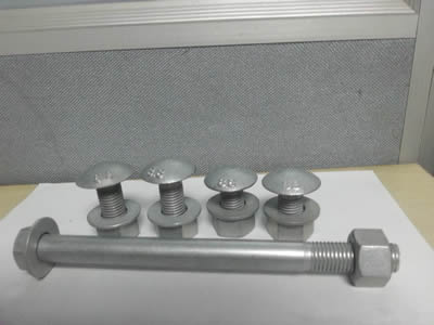 Galvanized Bolts and Nuts for Crash Barrier Guardrails